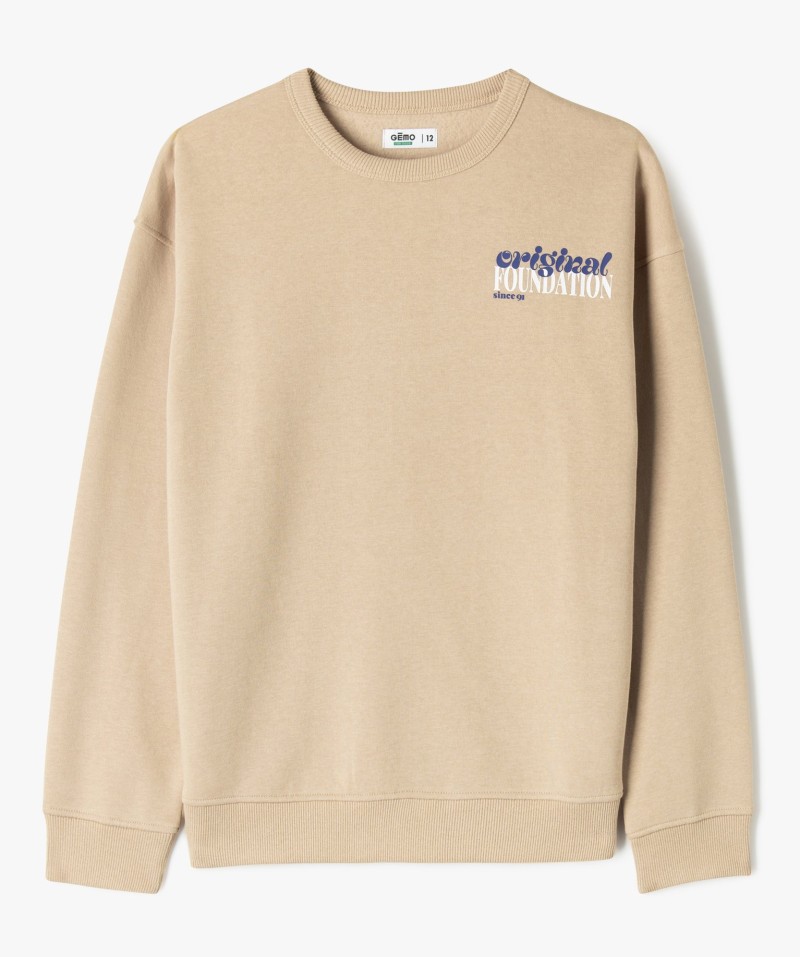 Sweat à col rond avec intérieur molletonné garçon